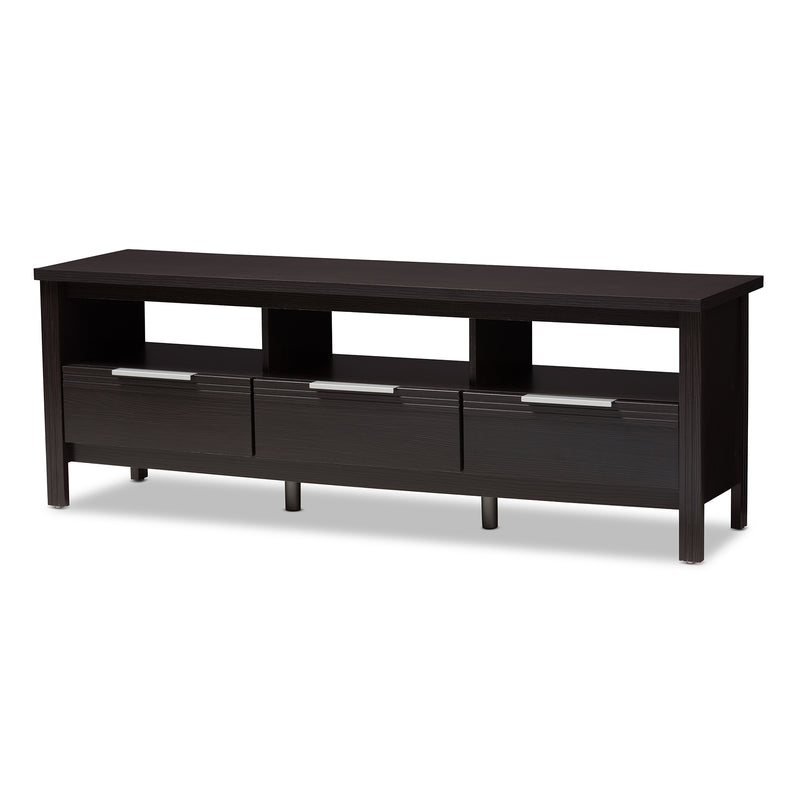 Elaine TV Stand - Modern Wenge Brown Entertainment Center with Storage Solutions for Your Living Room