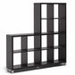 Sunna Modern Cube Shelving Unit in Dark Brown - Stylish Storage for Home or Office, Contemporary Design, Versatile Display, Space-Saving Furniture