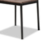 Mave 5-Piece Dining Set in Modern Contemporary Style with Walnut Wood and Black Metal Accents