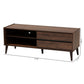 Suli Mid-Century Modern TV Stand Walnut Brown Wood with Storage and Stylish Design