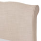 Fannie Platform Bed - Classic Modern Style Beige Linen Fabric