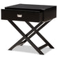 Curtice End Table Modern and Contemporary Black 1-Drawer Wooden