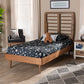 Rayna Twin Size Platform Bed - Mid-Century Modern Walnut Brown Wood, Stylish and Durable Bedroom Furniture