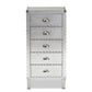 Carel Accent Storage Cabinet French Industrial Style Silver Metal 5-Drawer Organizer for Home or Office