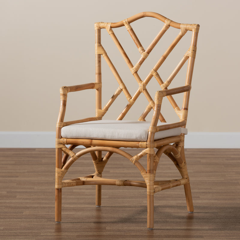 Delta Rattan Dining Chair Modern Contemporary Design with Natural Finish for Stylish Dining Spaces