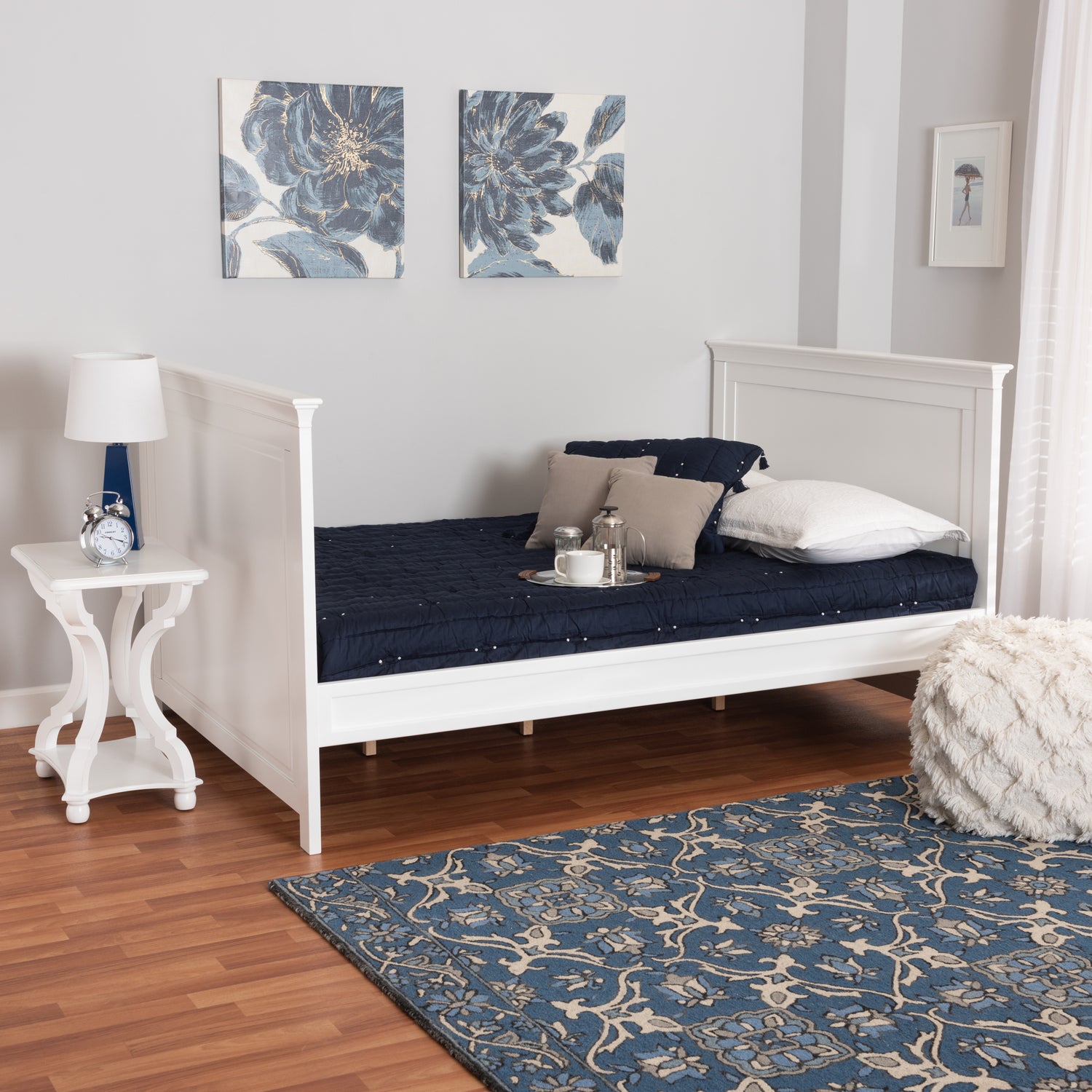 Ceri Daybed - Classic and Traditional White Finished Wood