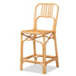 Ivora Counter Stool - Modern Bohemian Natural Brown Rattan Design for Stylish Decor and Comfortable Seating