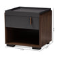 Rikke Nightstand - Modern Two-Tone Gray and Walnut Wood with 1 Drawer for Stylish Bedroom Storage