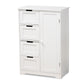 Bauer Bathroom Storage Cabinet Modern White Finished Wood 4-Drawer Organizer for Stylish Home Décor