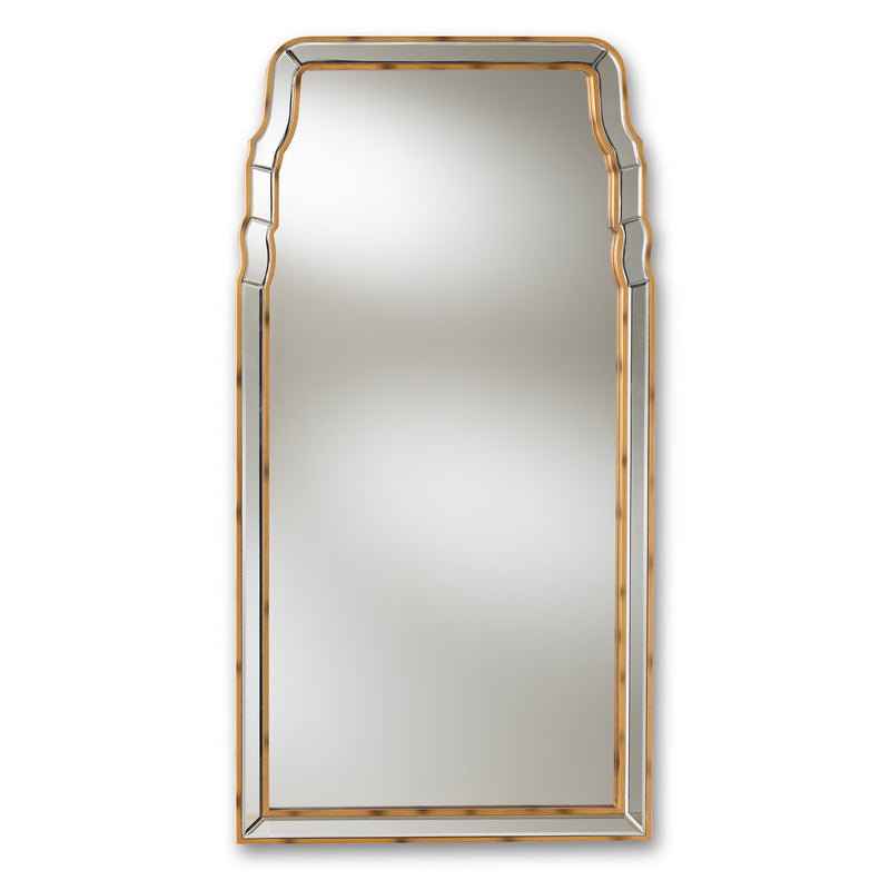 Alice Accent Wall Mirror in Modern Queen Anne Style with Antique Gold Finish