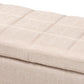 Fera Ottoman Modern and Contemporary Beige Fabric Upholstered Storage