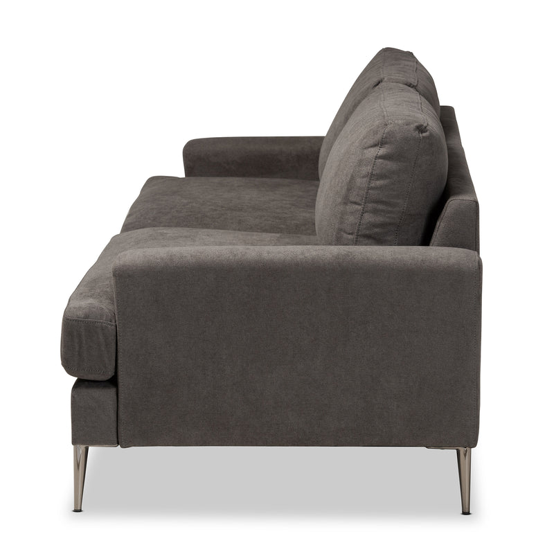 Davidson Sofa Modern and Contemporary Grey Fabric Upholstered