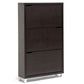 Simms Shoe Cabinet Dark Brown Modern