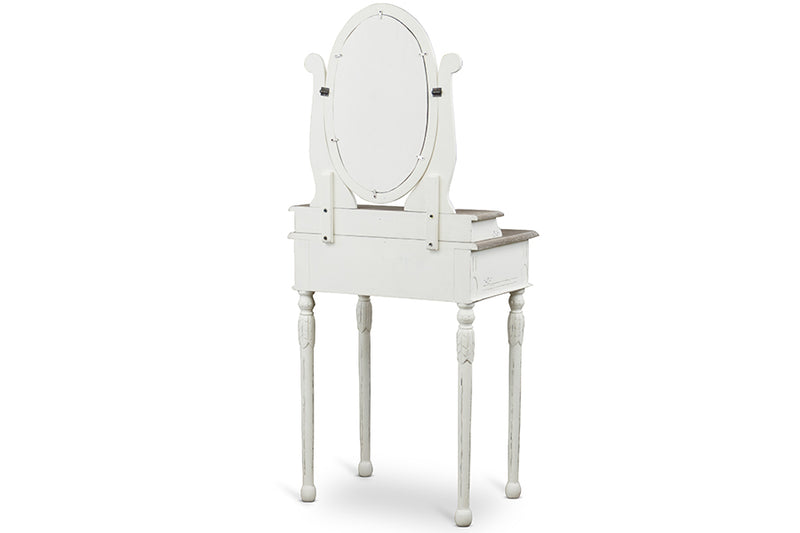 Anjou Dressing Table with Mirror Traditional French Accent Furniture for Elegant Bedroom Decor