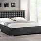 Madison Modern Bed with Upholstered Headboard - Black