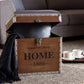 Violetta Ottoman Vintage Industrial Beige Fabric Upholstered Wood Storage Trunk