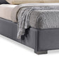 Sophie Queen Size Platform Bed Modern Contemporary Grey Fabric Upholstered Design for Stylish Bedrooms