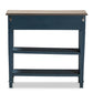 Dauphine Accent Console Table French Provincial Blue Spruce Finished Wood