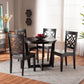 Brava Dining Set Modern and Contemporary Dark Brown Finished Wood 5-Piece