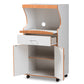 Edonia Kitchen Cabinet Modern Contemporary Design Beech Brown White Finish