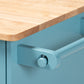 Liona Kitchen Storage Cart Modern Sky Blue Finished Wood with Ample Storage Space and Versatile Design for Your Home