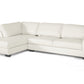 Orland Sectional Sofa Set Brown Leather Modern with Left Facing Chaise