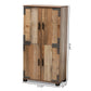 Cyrille Shoe Cabinet Modern Farmhouse Style with Rustic Wood Finish and 4 Doors for Ample Storage