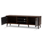 Samuel Mid-Century Modern TV Stand in Brown and Dark Grey with Storage and Stylish Design