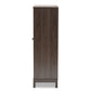 Trenton Wine Storage Cabinet Modern Dark Brown Finished Wood with 1 Drawer for Stylish Home Organization