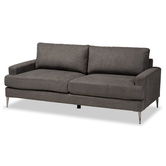 Davidson Sofa Modern and Contemporary Grey Fabric Upholstered