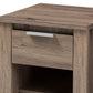 Laverne Nightstand Modern Oak Brown Design with 1 Drawer for Bedroom Storage