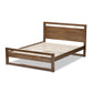 Torino King Size Platform Bed - Mid-Century Modern Solid Walnut Wood Open Frame for Stylish Bedroom Decor