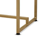 Renzo Console Table Modern Contemporary Design Brushed Gold Metal Frame Faux Marble Top