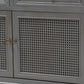 Sheldon Sideboard Buffet - Modern Vintage Grey Wood with Synthetic Rattan Finish