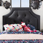 Mars Headboard - Modern and Contemporary Dark Grey Fabric