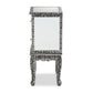 Wycliff End Table - Industrial Glam Design with Silver Metal and Mirrored Glass, Featuring 2 Drawers for Stylish Storage