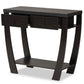 Capote Console Table Modern and Contemporary Espresso Brown Finished Wood 2-Drawer