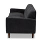 Allister Sofa Mid-Century Modern Dark Grey Fabric Upholstered