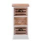 Palta Storage Unit Modern Two-Tone Wood Design with 3 Drawers in White and Oak Brown Finish for Stylish Organization