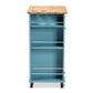 Liona Kitchen Storage Cart Modern Sky Blue Finished Wood with Ample Storage Space and Versatile Design for Your Home