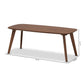 Dahlia Mid-Century Modern Coffee Table with Walnut Finish and Stylish Living Room Design