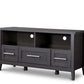 Espresso TV Stand with Three Drawers for Organized Entertainment Storage Solutions