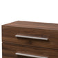 Auburn Mid-Century Modern 4-Drawer Chest in Walnut Brown for Stylish Storage Solutions