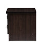 Colburn Nightstand - Modern and Contemporary 2-Drawer Dark Brown Finish Wood Storage Bedside Table