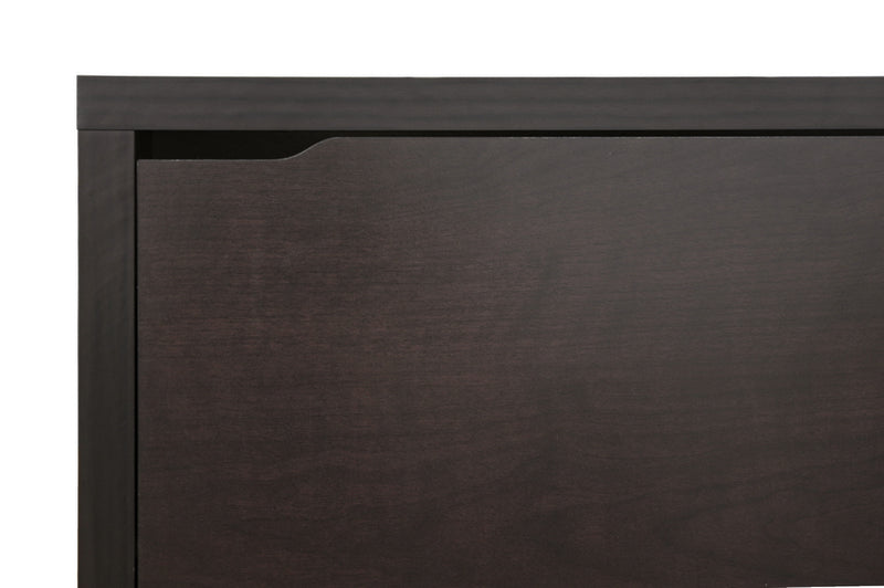 Simms Shoe Cabinet Dark Brown Modern