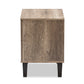 Swanson Light Brown Wood Nightstand with 2 Drawers for Modern Bedroom Storage and Contemporary Design