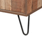 Mathis Wine Storage Cabinet Modern Rustic Brown Wood with Black Metal Accents