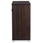 Zentra Sideboard Modern and Contemporary Dark Brown Storage Cabinet with Glass Doors