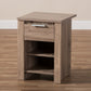 Laverne Nightstand Modern Oak Brown Design with 1 Drawer for Bedroom Storage