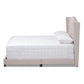 Alesha Bed - Modern and Contemporary Beige Fabric Upholstered